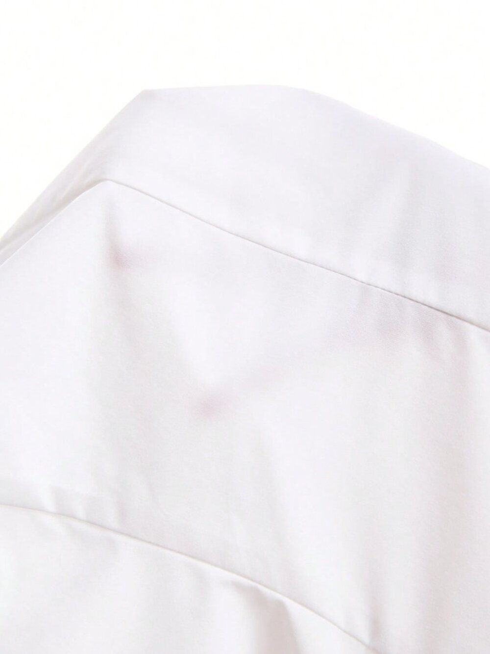 White Casual Women's Silky Cowl Neck Peplum Top - Picture 7 of 7
